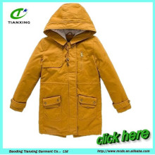 chaqueta caliente de la capa de las mujeres del invierno largo caliente de la venta con acolchado